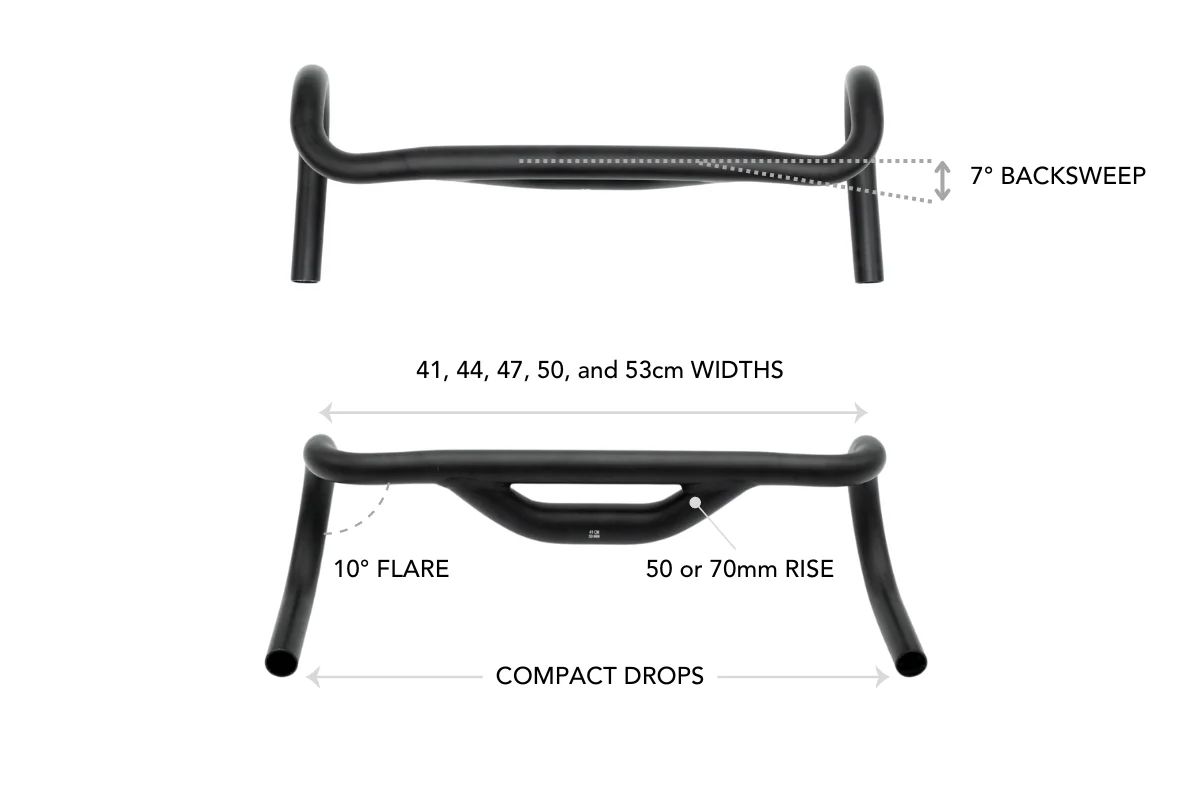 Redshift - Low Flare Top Shelf Handlebar System | 50 mm | 53 cm