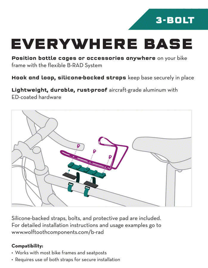 Wolf Tooth B-RAD Everywhere Base - 3 Bolt