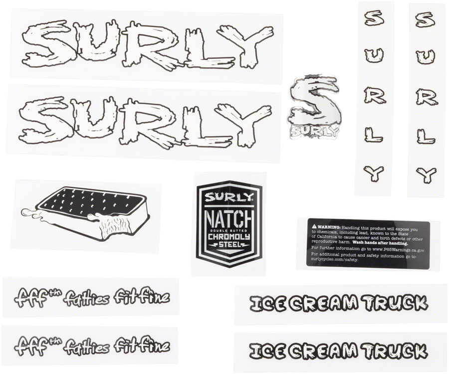 Surly Ice Cream Truck Frame Decal Set
