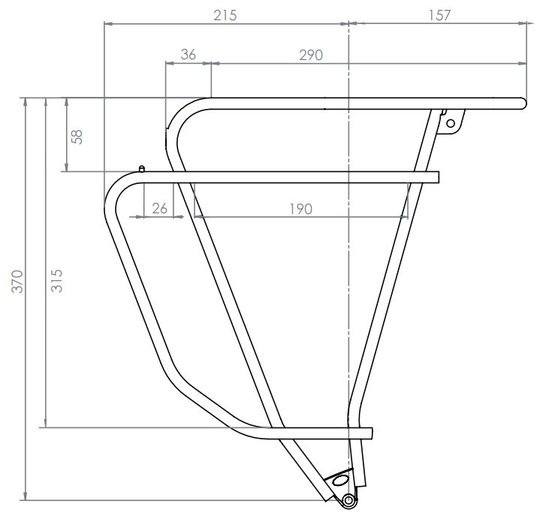 Tubus Logo Evo Bagagedrager - 26/28" Zwart