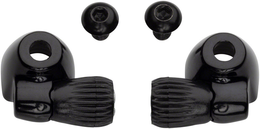 Problem Solvers Downtube Housing Stops with Barrel Adjusters Black Problem Solvers Downtube Housing Stops with Barrel Adjusters Black