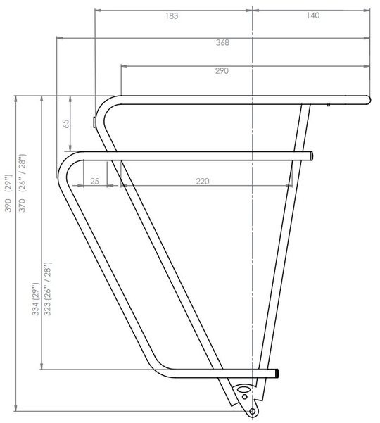 Tubus Logo Classic Rear Rack - 26/28"