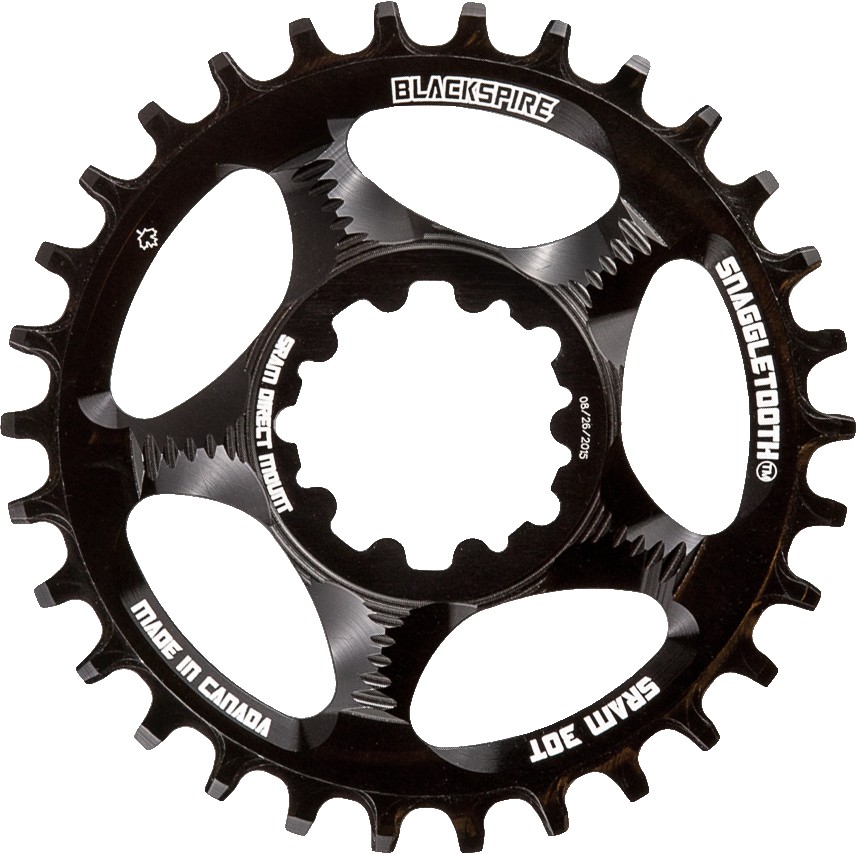 Black Spire Snaggletooth SDM OVAL 28t 6mm offset