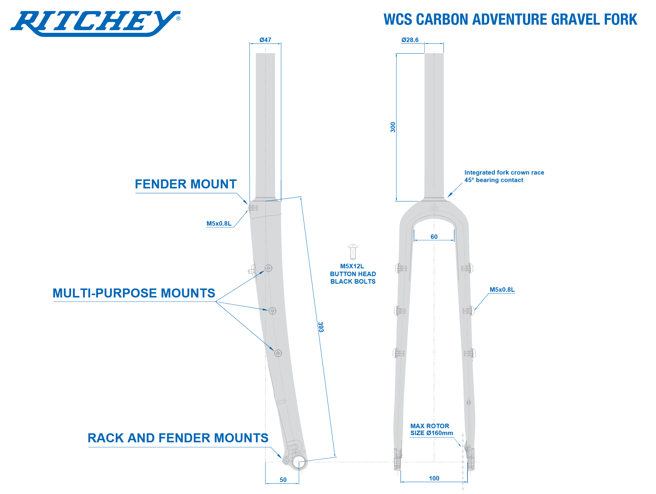 Ritchey Logic WCS Adventure Fork - Carbon