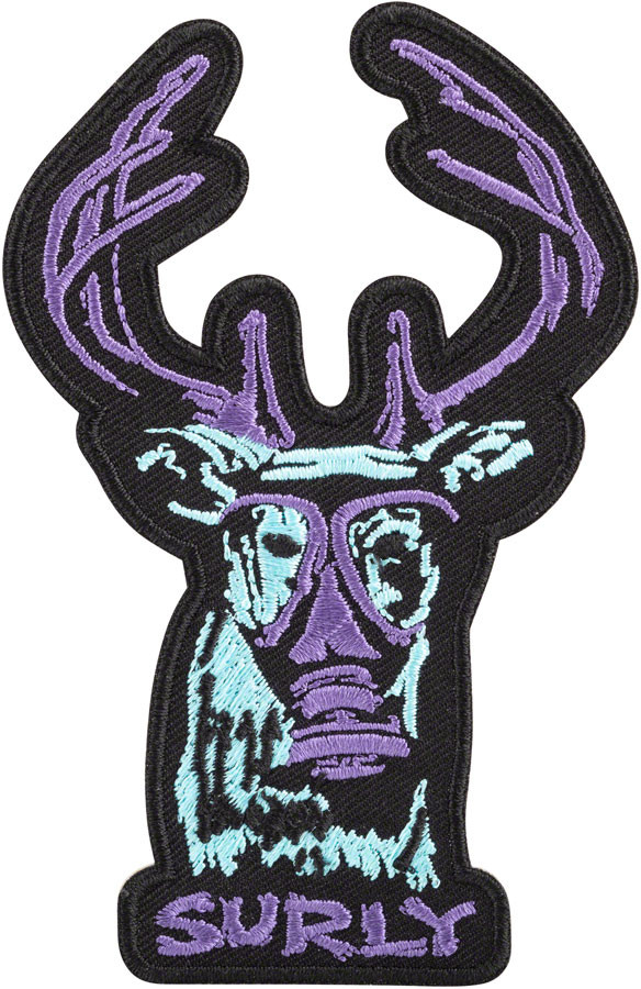 Surly Oh Deer Patch - Black Blue Purple