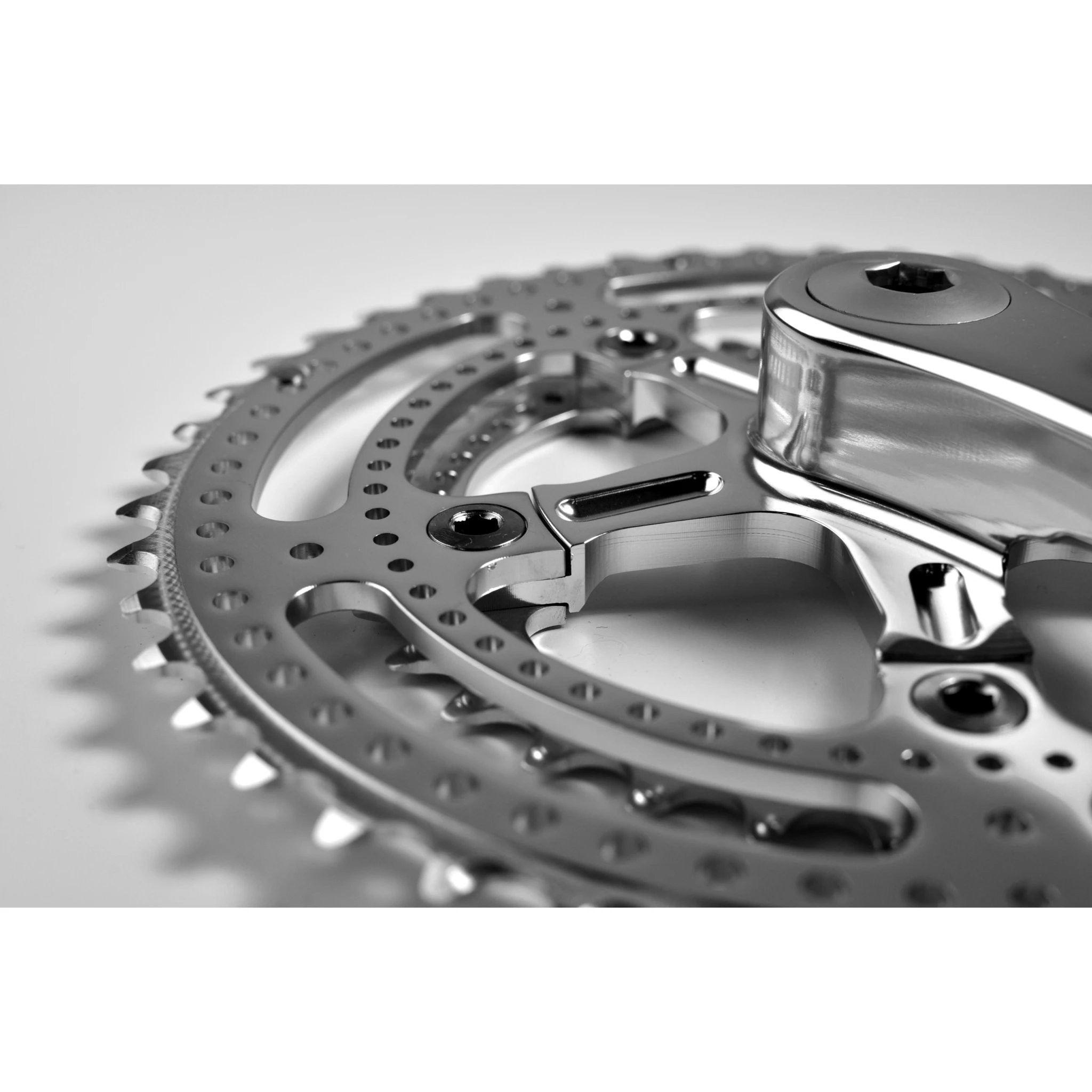 Velo Orange - Grand Cru Drillium 110 Fluted Double Crankset