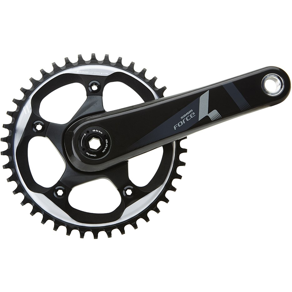 SRAM Force 1 GXP Crankset - black/silver