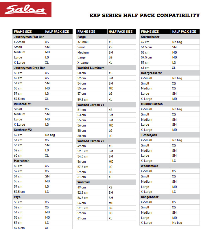 Salsa EXP Series Half Frame Pack Small