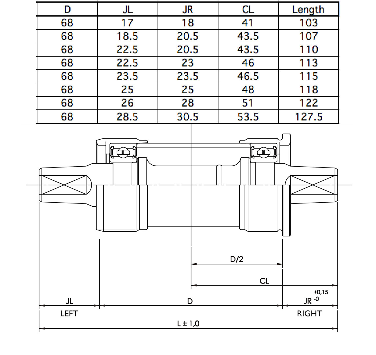 IRD QB-95 Bottom Bracket