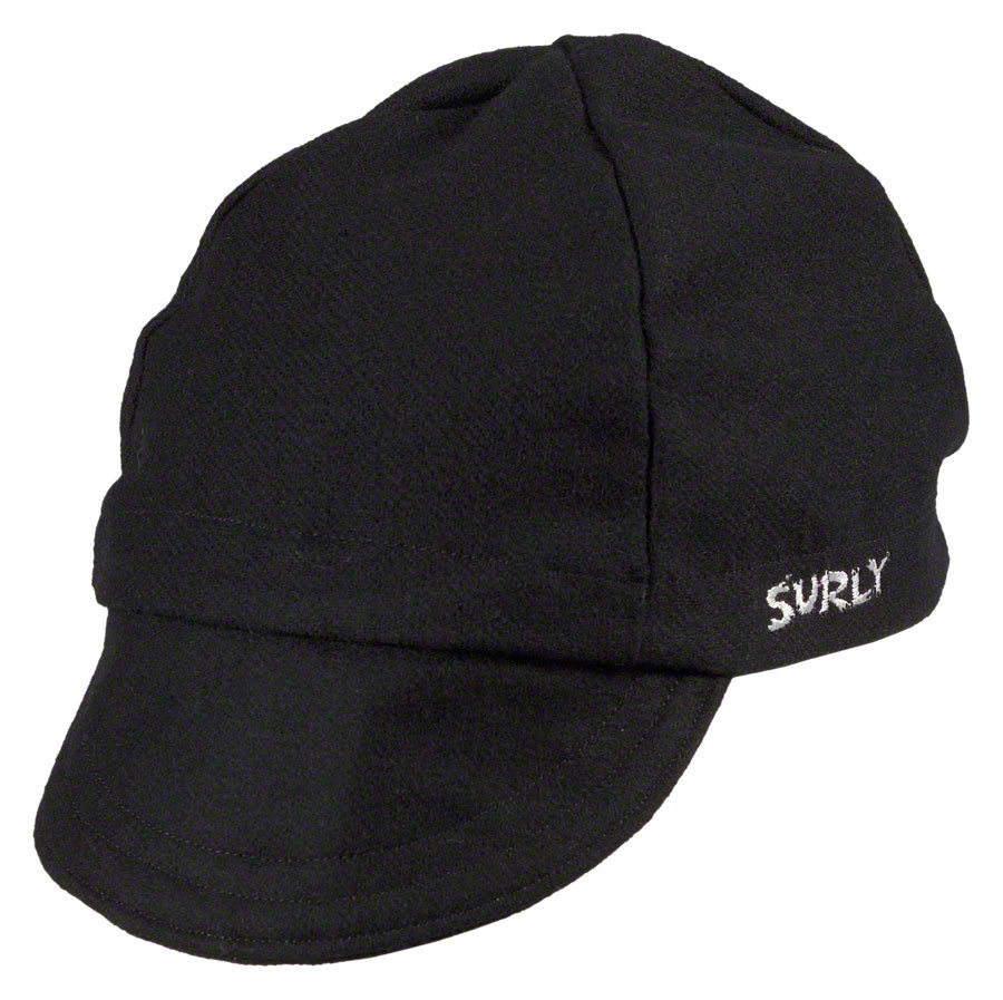 Surly Wool Cycling Cap: Black SM/MD