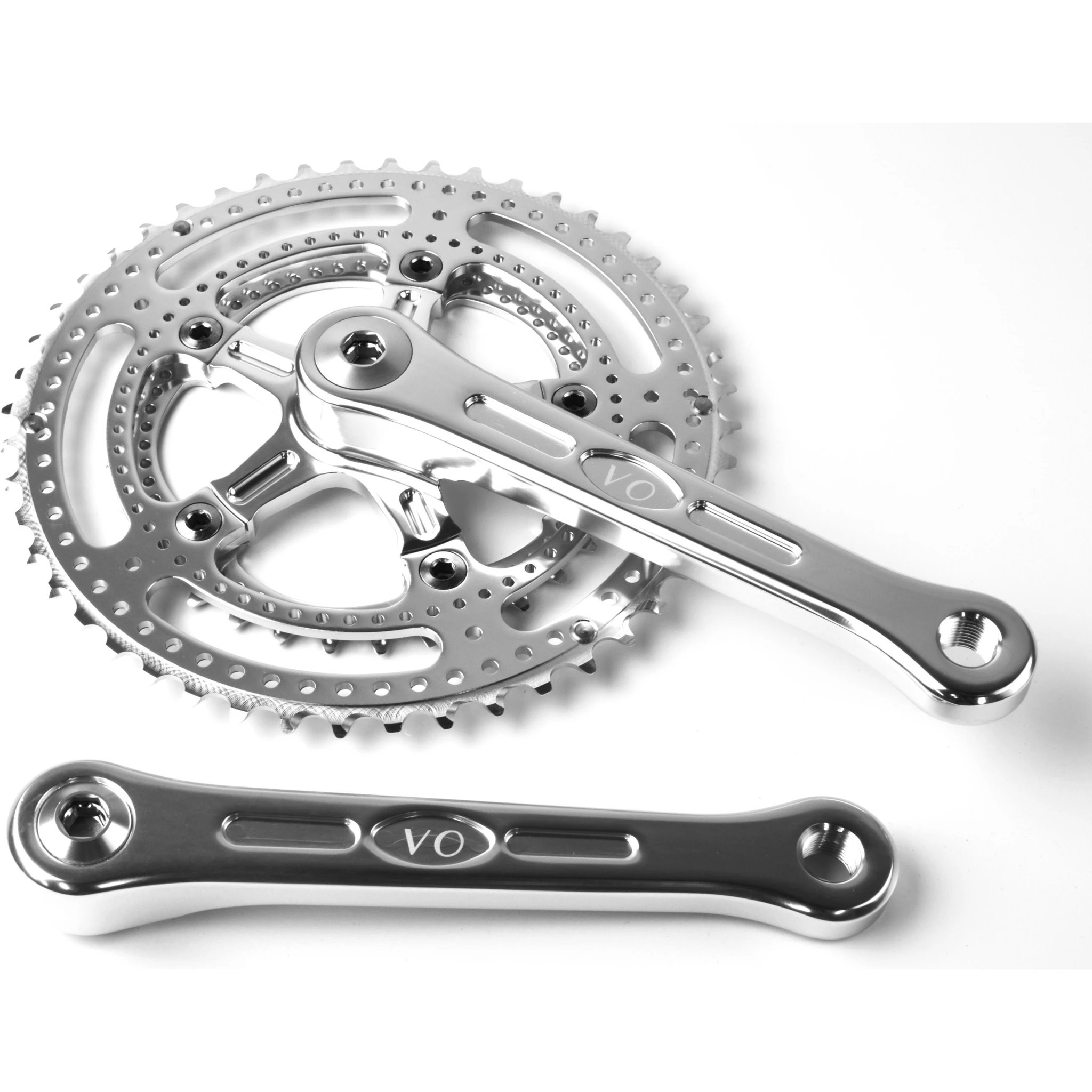 Velo Orange - Grand Cru Drillium 110 Fluted Double Crankset