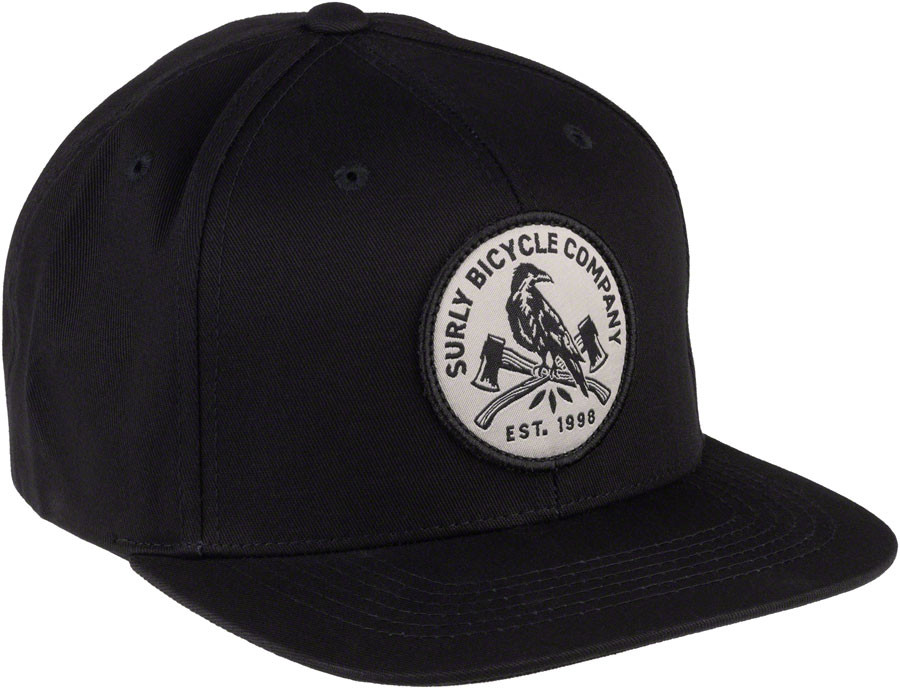 Surly Dark Feather Snapback Hat - Black, Adjustable