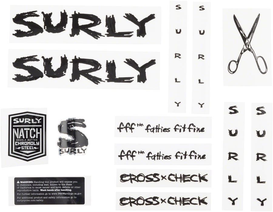 Surly Cross Check Frame Decal Set