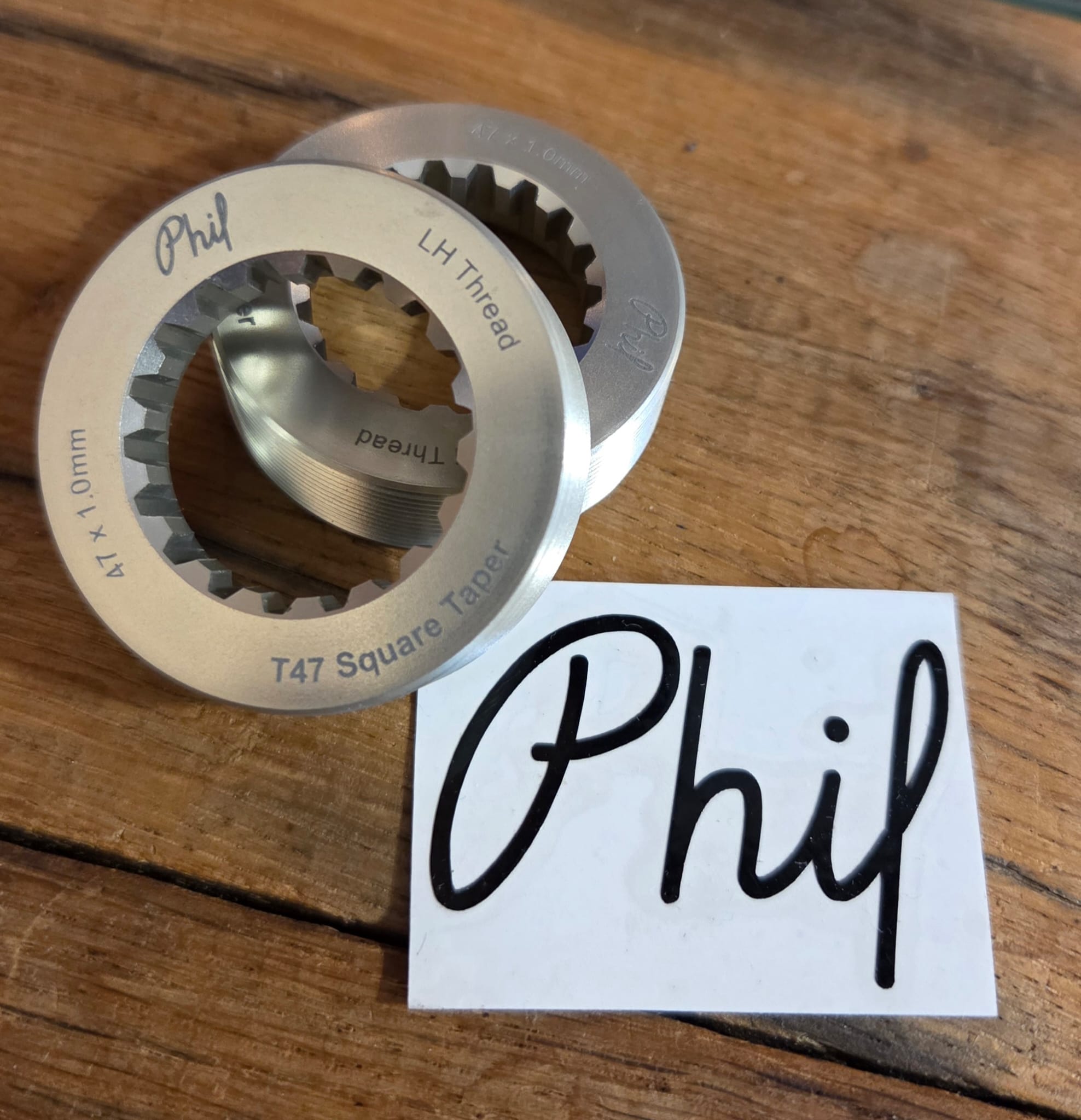 Phil Wood T47 Square Taper Bottom Bracket Cups