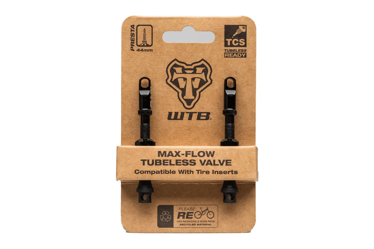 WTB TCS Max-Flow Tubeless Valves - 44mm Black Pair
